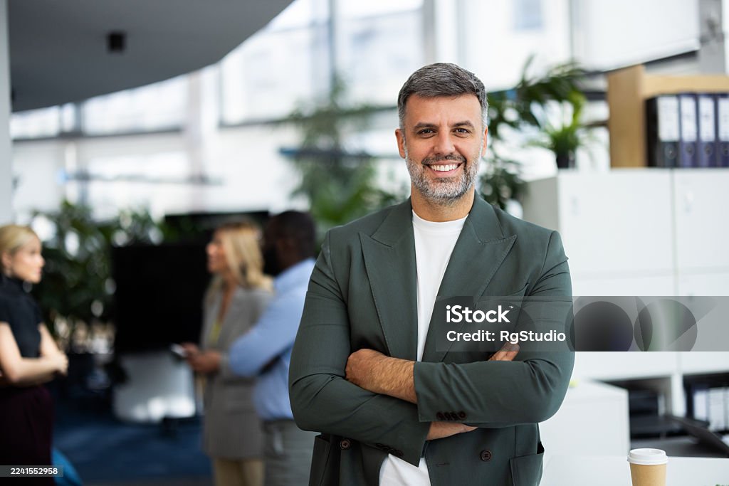 Professional founder in modern office setting